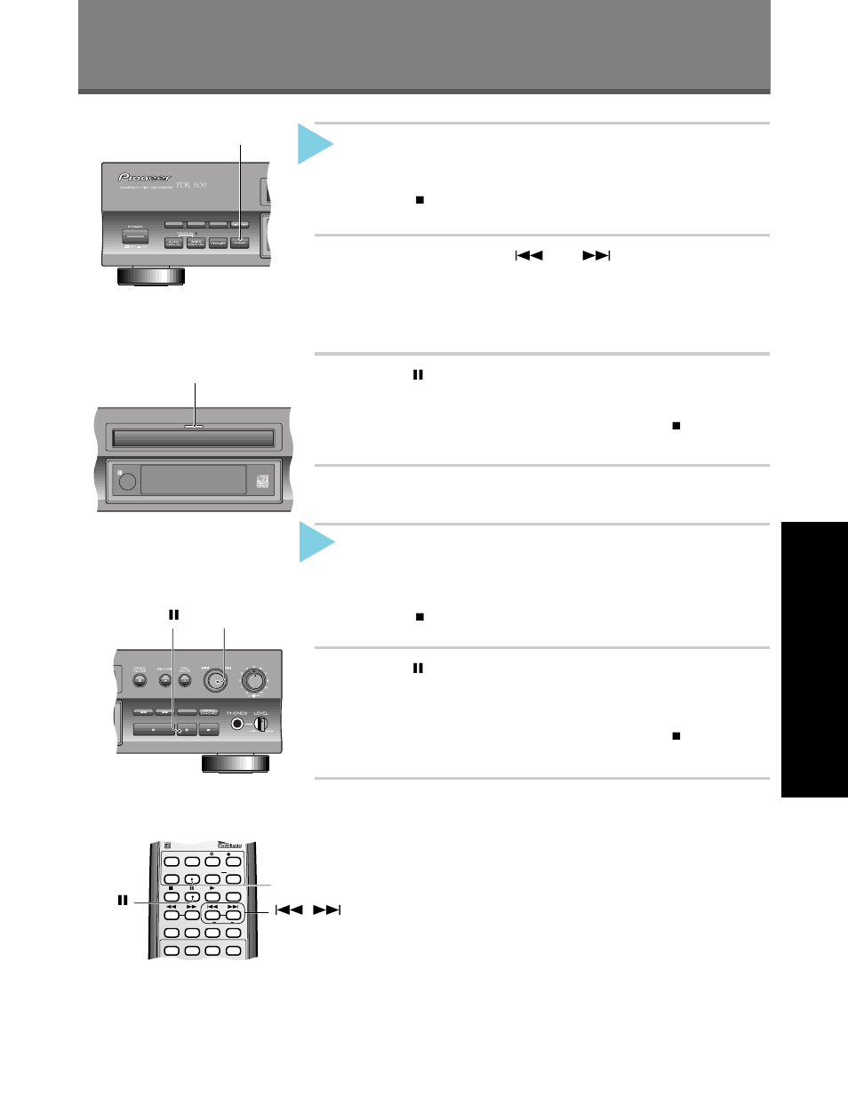 Additional recording features, Erase, Jog dial | Additional features, When a finalized disc is loaded, Press erase, Press 8 (pause) to start erasing, Re-initializing a disc, Press and hold erase for about four seconds | Pioneer PDR-509 User Manual | Page 35 / 40