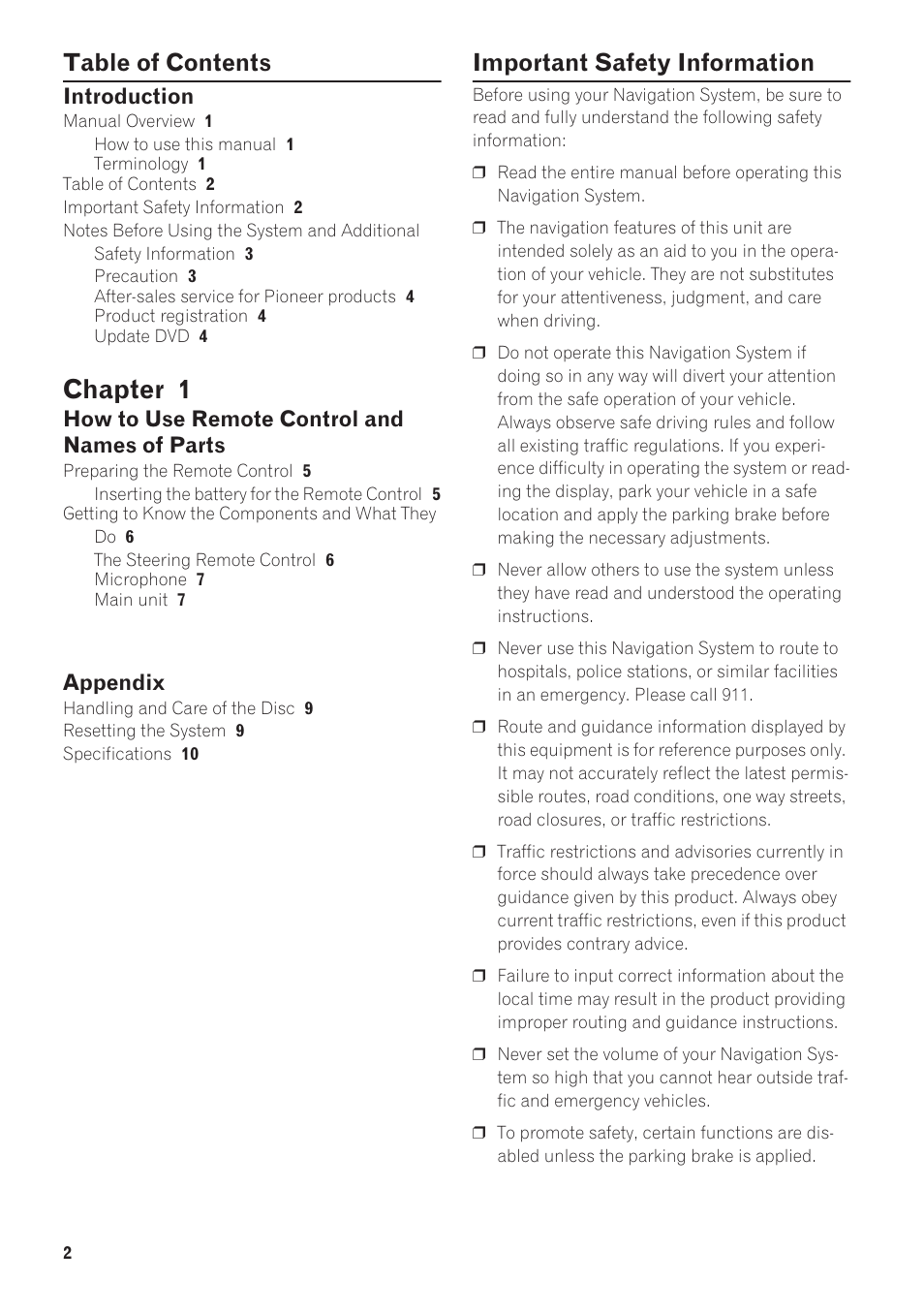 Pioneer AVIC-880DVD User Manual | Page 4 / 13