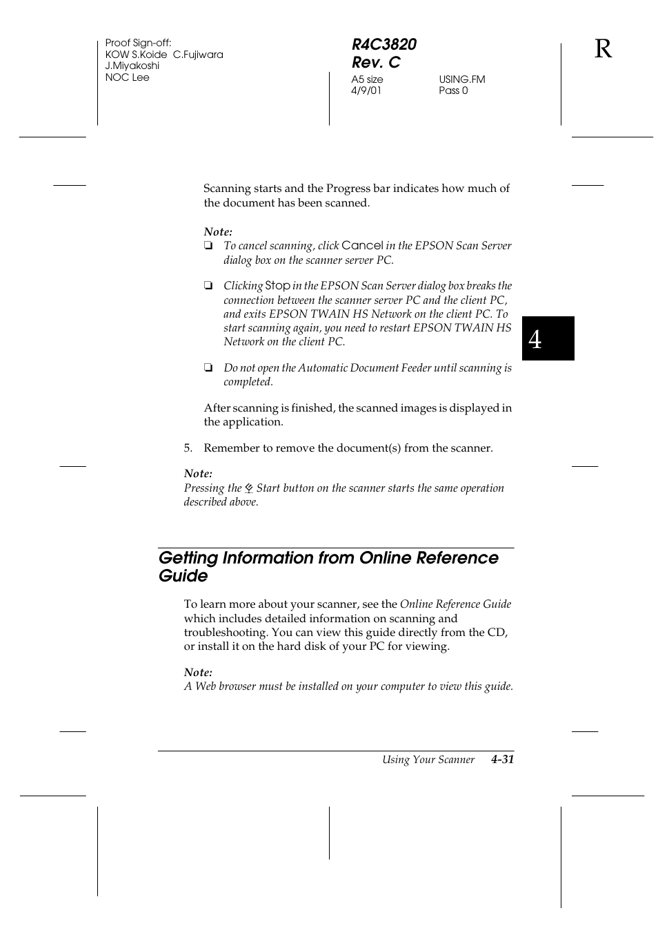 Getting information from online reference guide | Epson GT-30000 User Manual | Page 115 / 140
