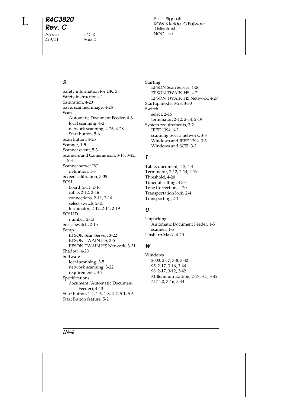Epson GT-30000 User Manual | Page 138 / 140