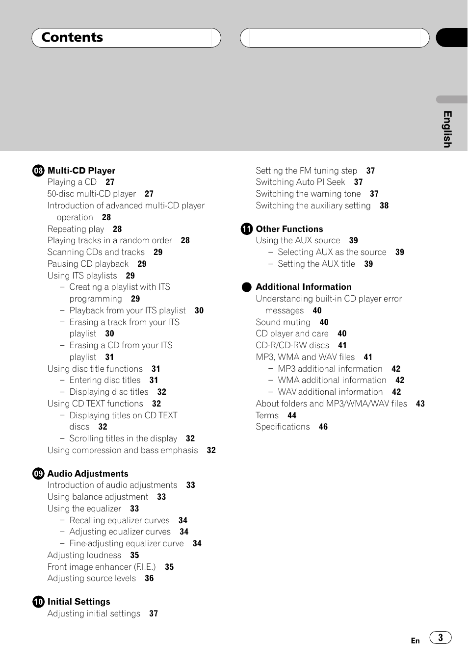 Pioneer DEH-P5700MP User Manual | Page 3 / 94