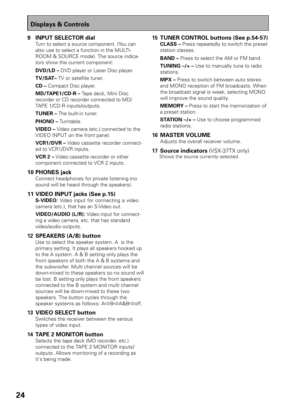 Pioneer VSX-37TX User Manual | Page 24 / 92
