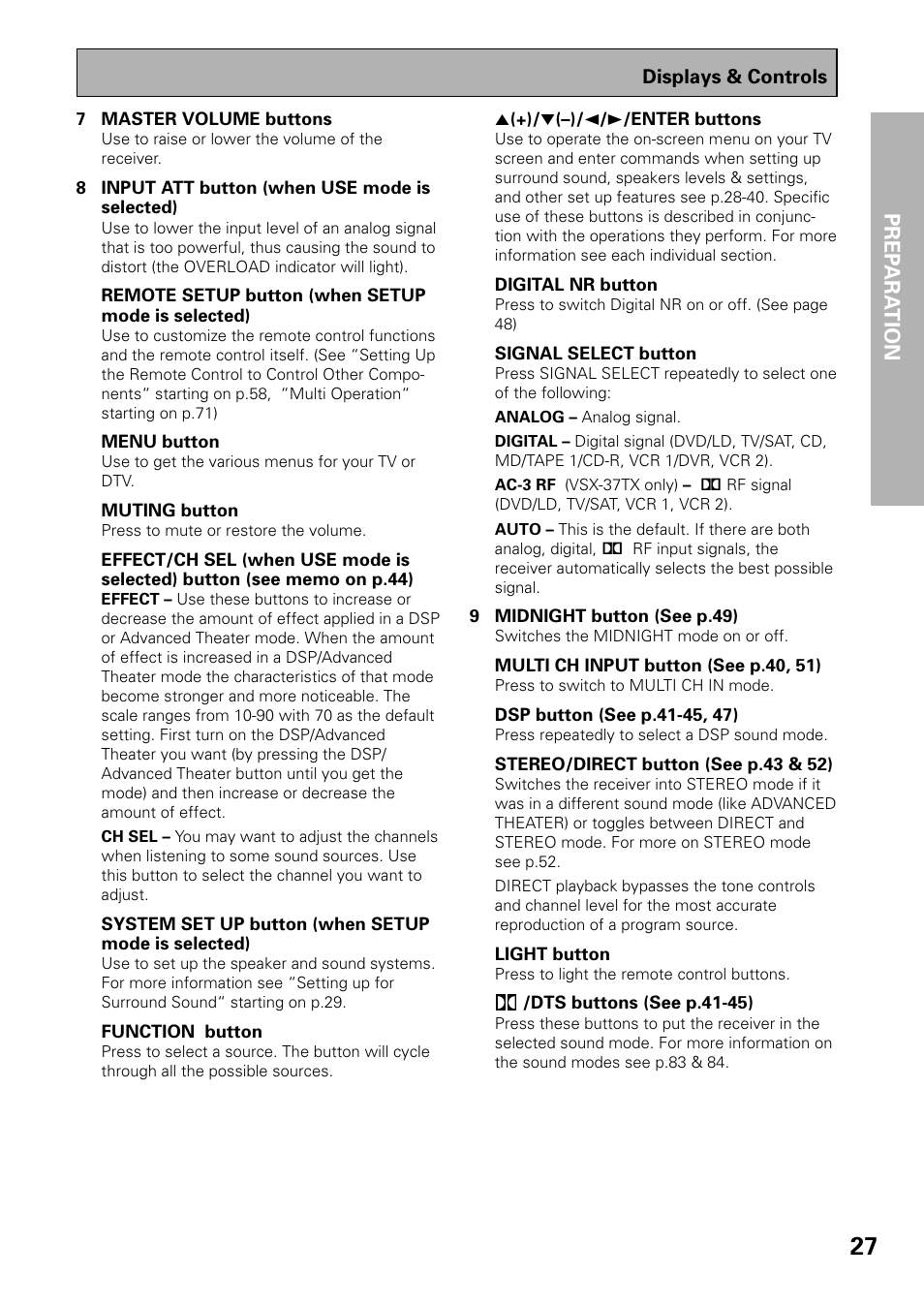 Prep ara tion | Pioneer VSX-37TX User Manual | Page 27 / 92