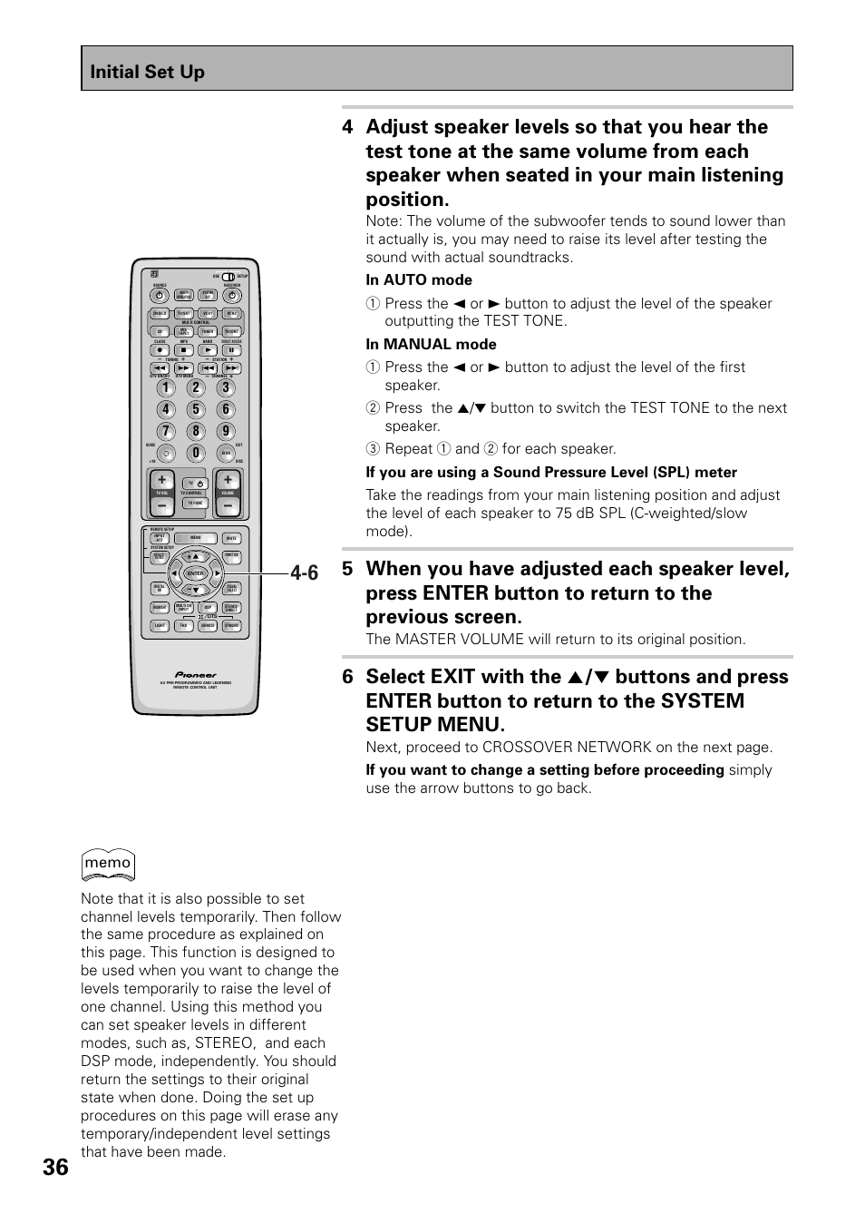Initial set up | Pioneer VSX-37TX User Manual | Page 36 / 92