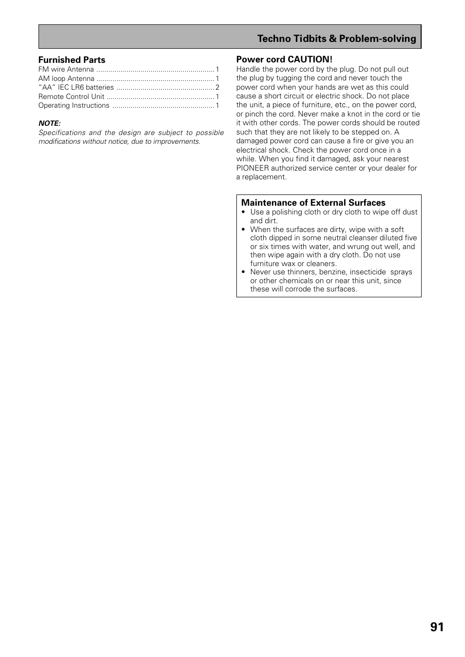 Pioneer VSX-37TX User Manual | Page 91 / 92