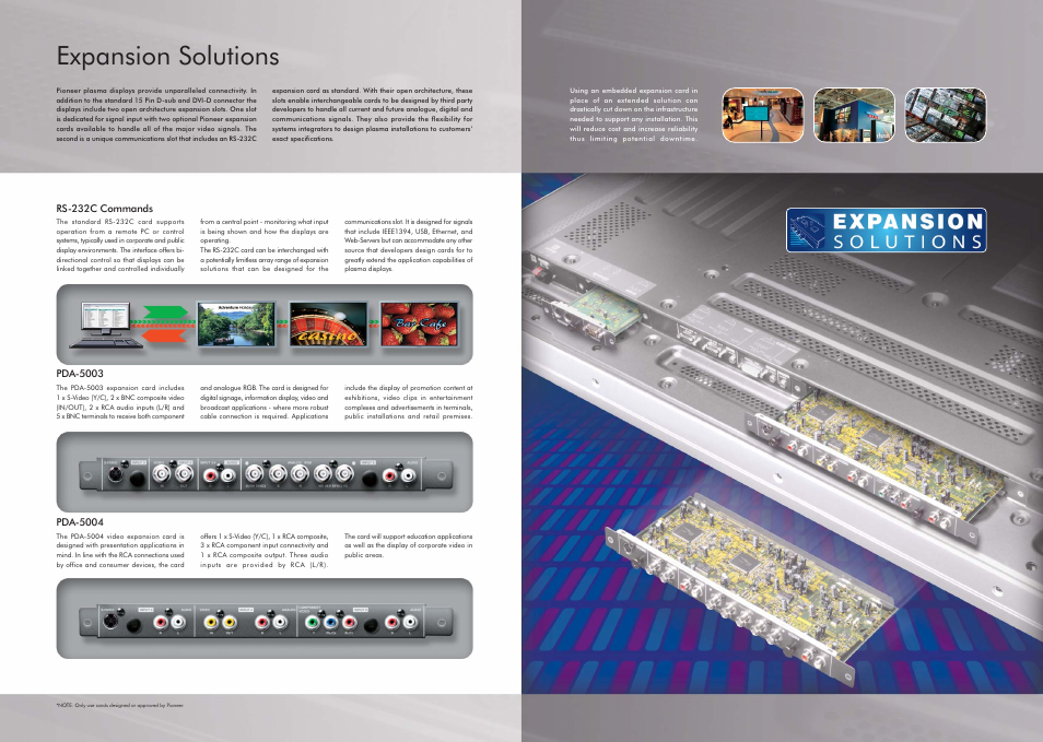 Expansion solutions | Pioneer PDP 50MXE1 User Manual | Page 5 / 8