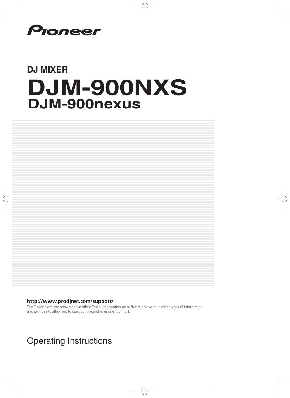 Pioneer DJM-900NXS-W User Manual | 28 pages