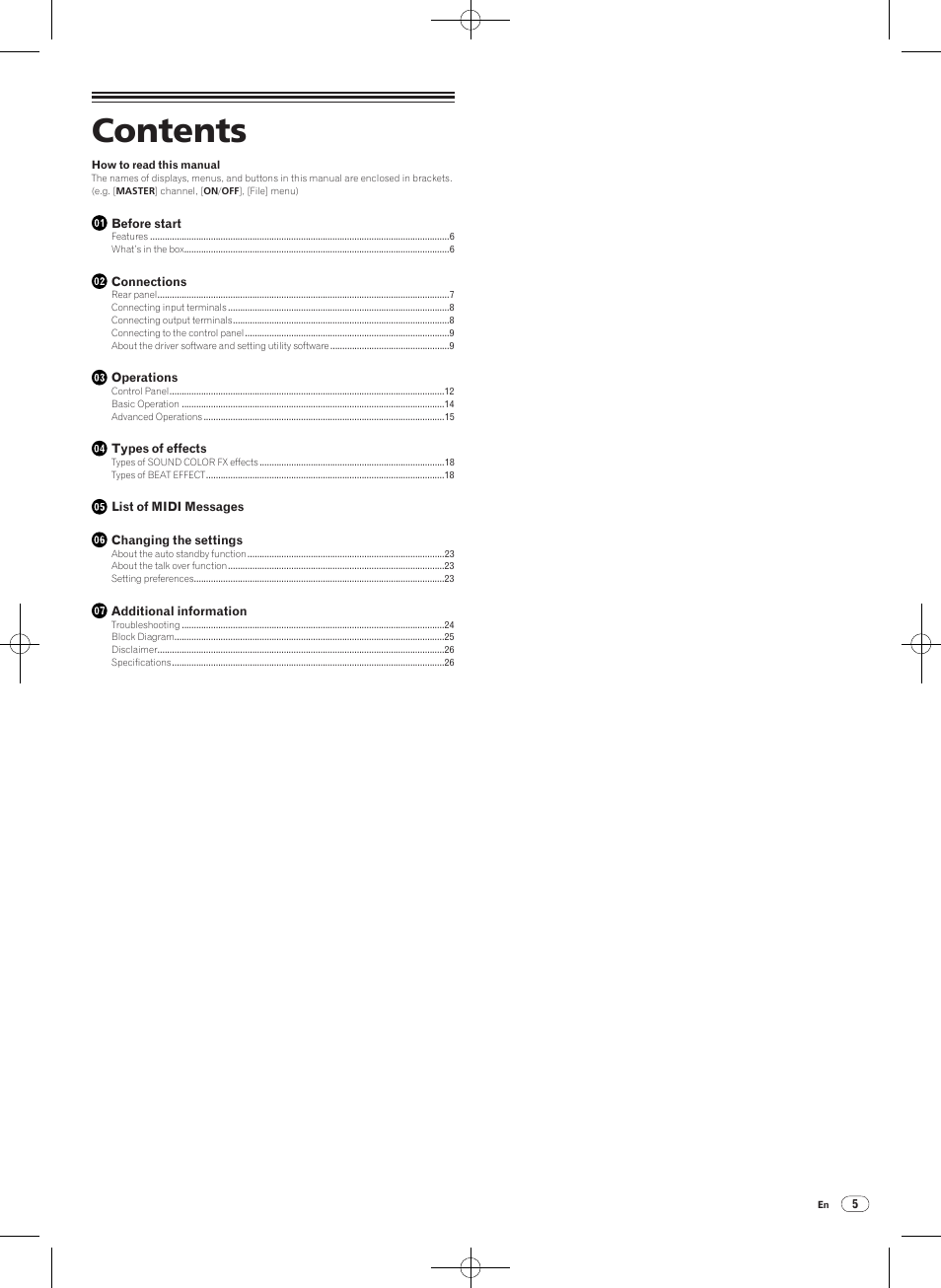 Pioneer DJM-900NXS-W User Manual | Page 5 / 28