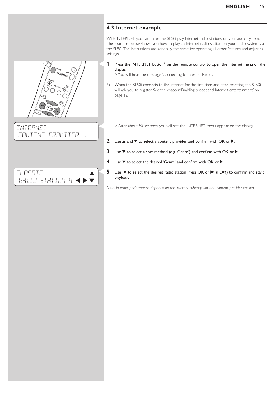 Philips SL50i User Manual | Page 15 / 45