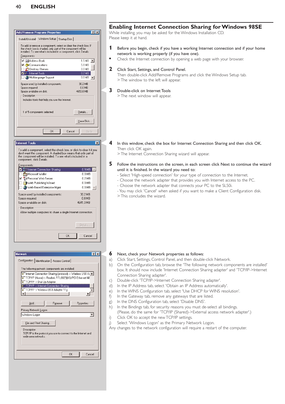 Philips SL50i User Manual | Page 40 / 45