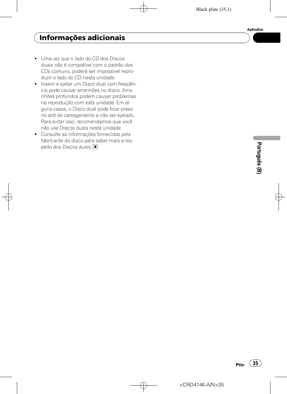 Informações adicionais | Pioneer DEH-1950 User Manual | Page 35 / 56