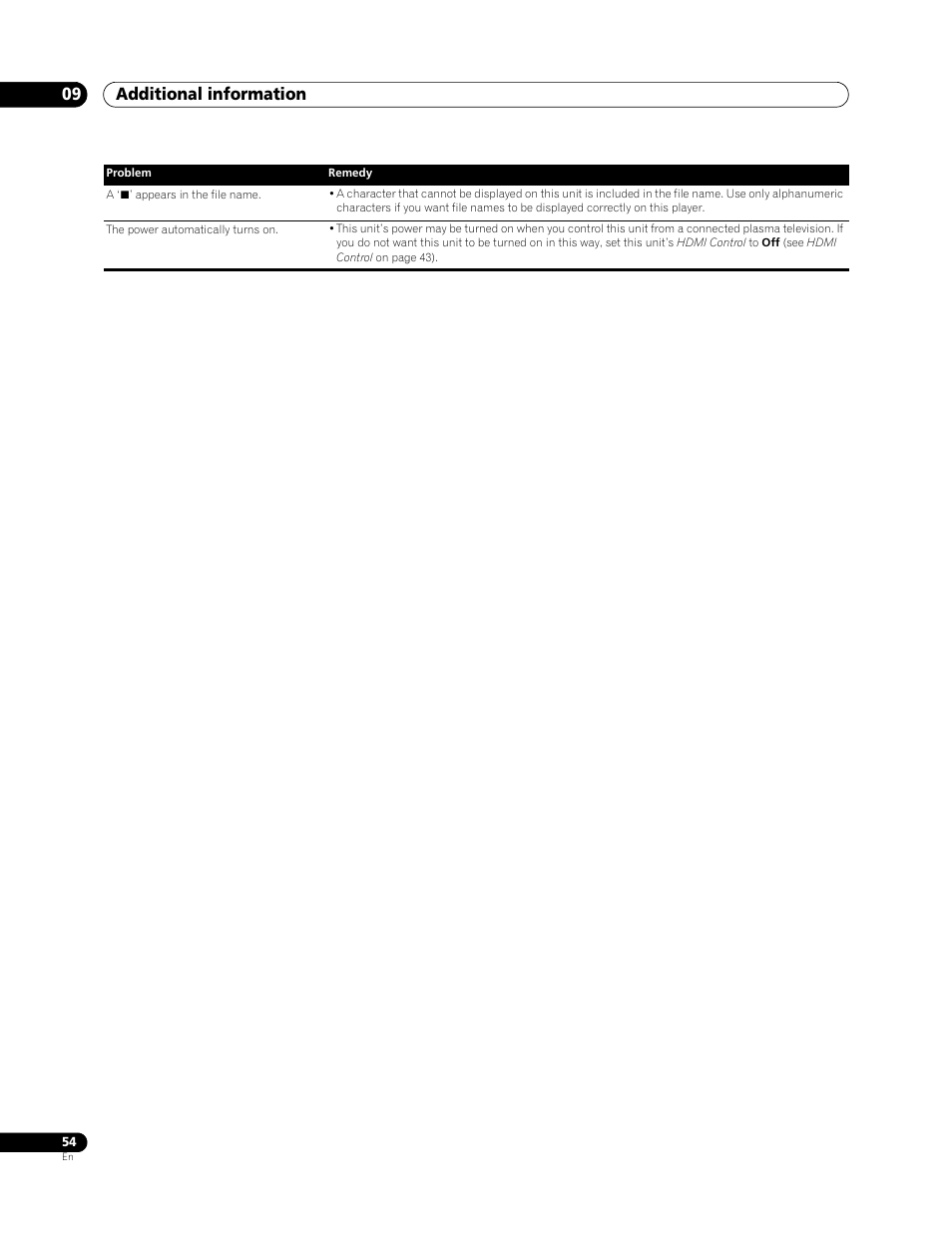 Additional information 09 | Pioneer Elite BDP-94HD User Manual | Page 54 / 67
