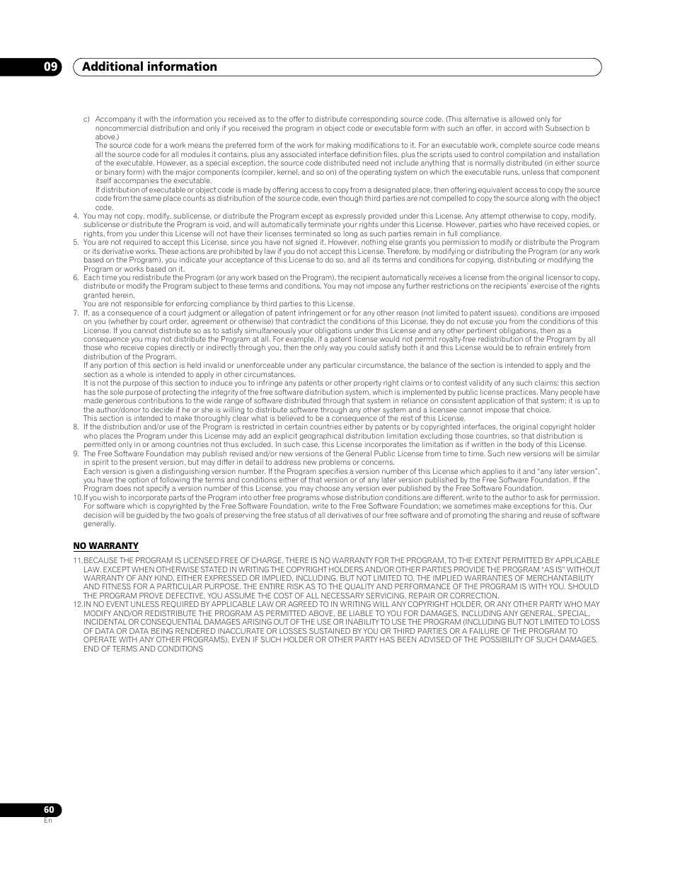Additional information 09 | Pioneer Elite BDP-94HD User Manual | Page 60 / 67