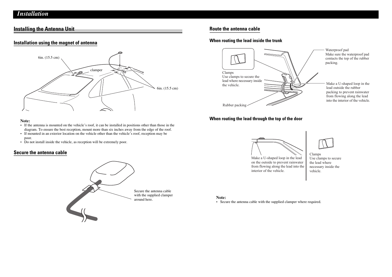 Installation | Pioneer GEX-P10XMT User Manual | Page 4 / 4