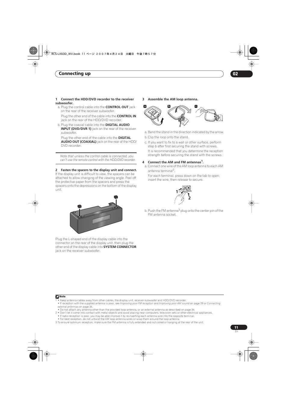 Connecting up 02 | Pioneer RCS-LX60D User Manual | Page 11 / 164