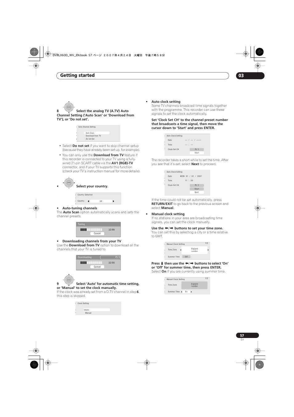 Getting started 03 | Pioneer RCS-LX60D User Manual | Page 57 / 164