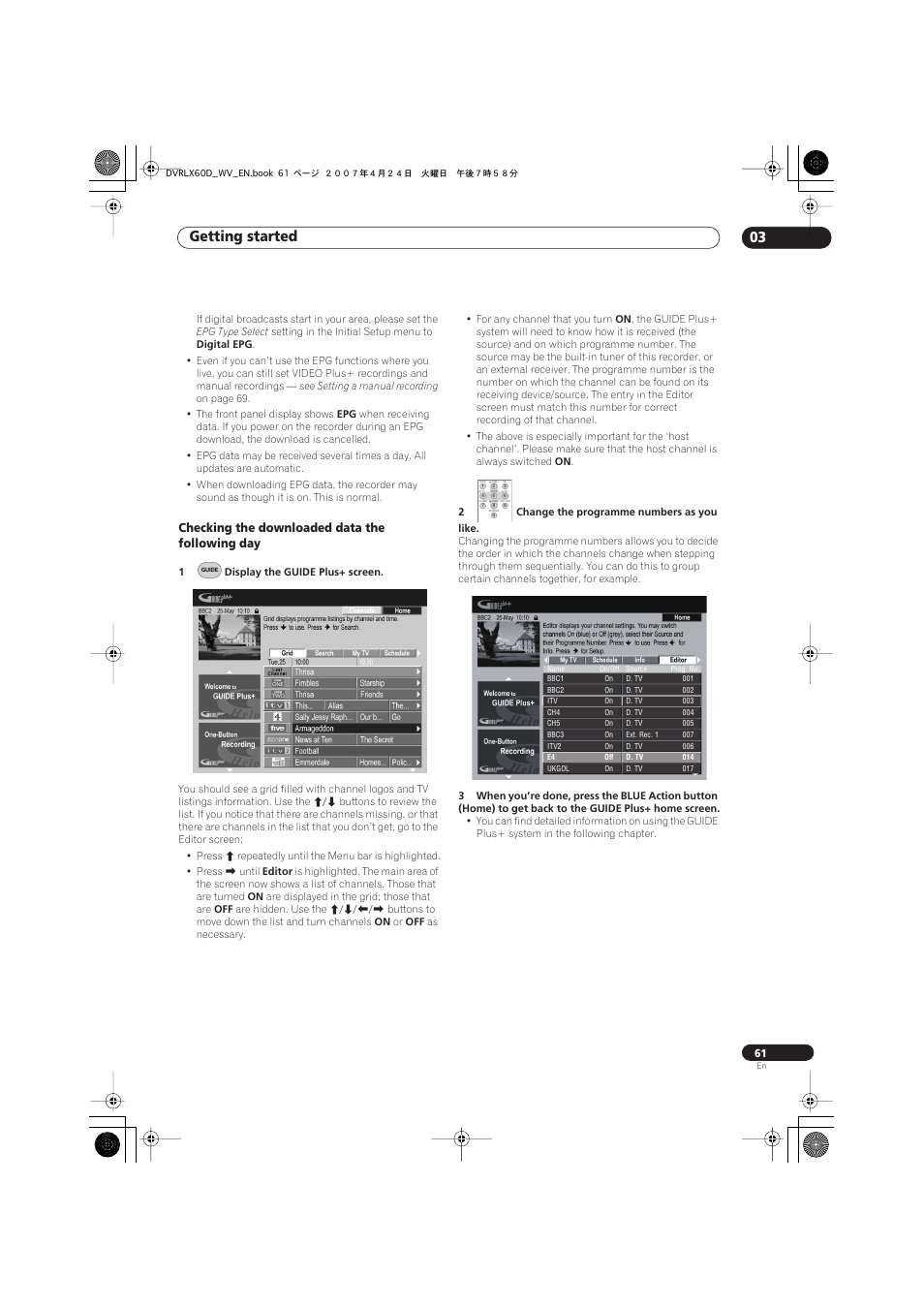 Getting started 03 | Pioneer RCS-LX60D User Manual | Page 61 / 164