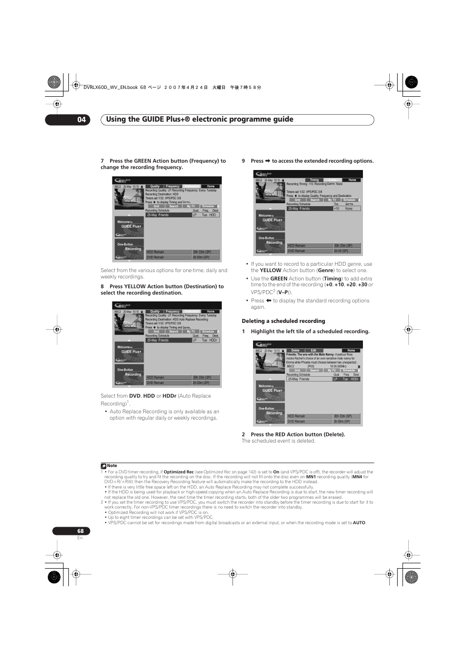 Pioneer RCS-LX60D User Manual | Page 68 / 164