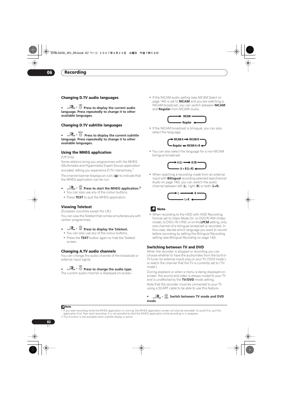 Recording 06 | Pioneer RCS-LX60D User Manual | Page 82 / 164