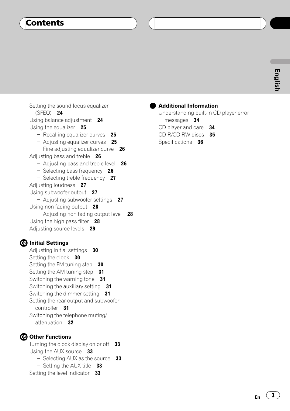 Pioneer Super Tuner III D DEH-P4550 User Manual | Page 3 / 116