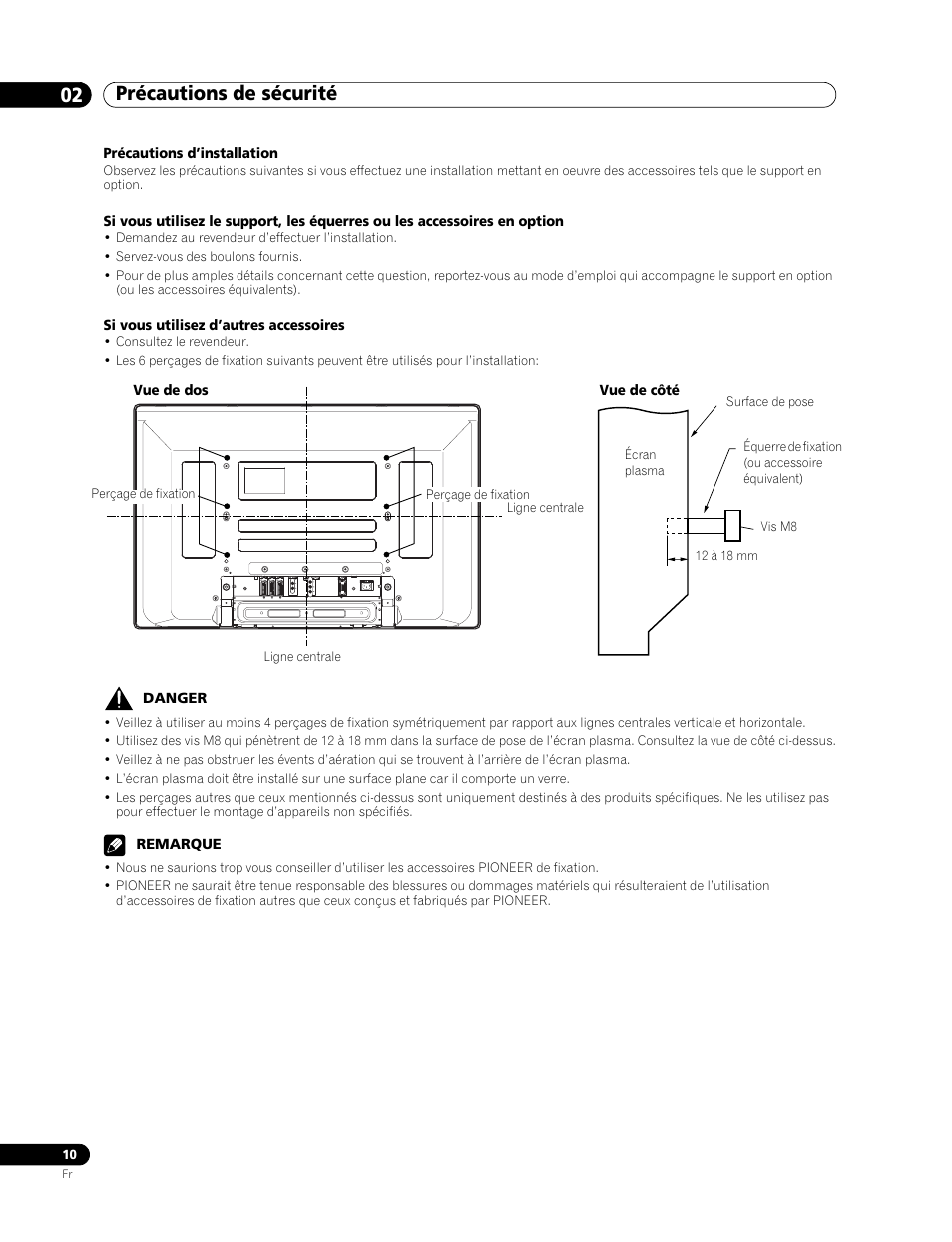 Précautions de sécurité 02 | Pioneer PDP-436RXE User Manual | Page 54 / 136