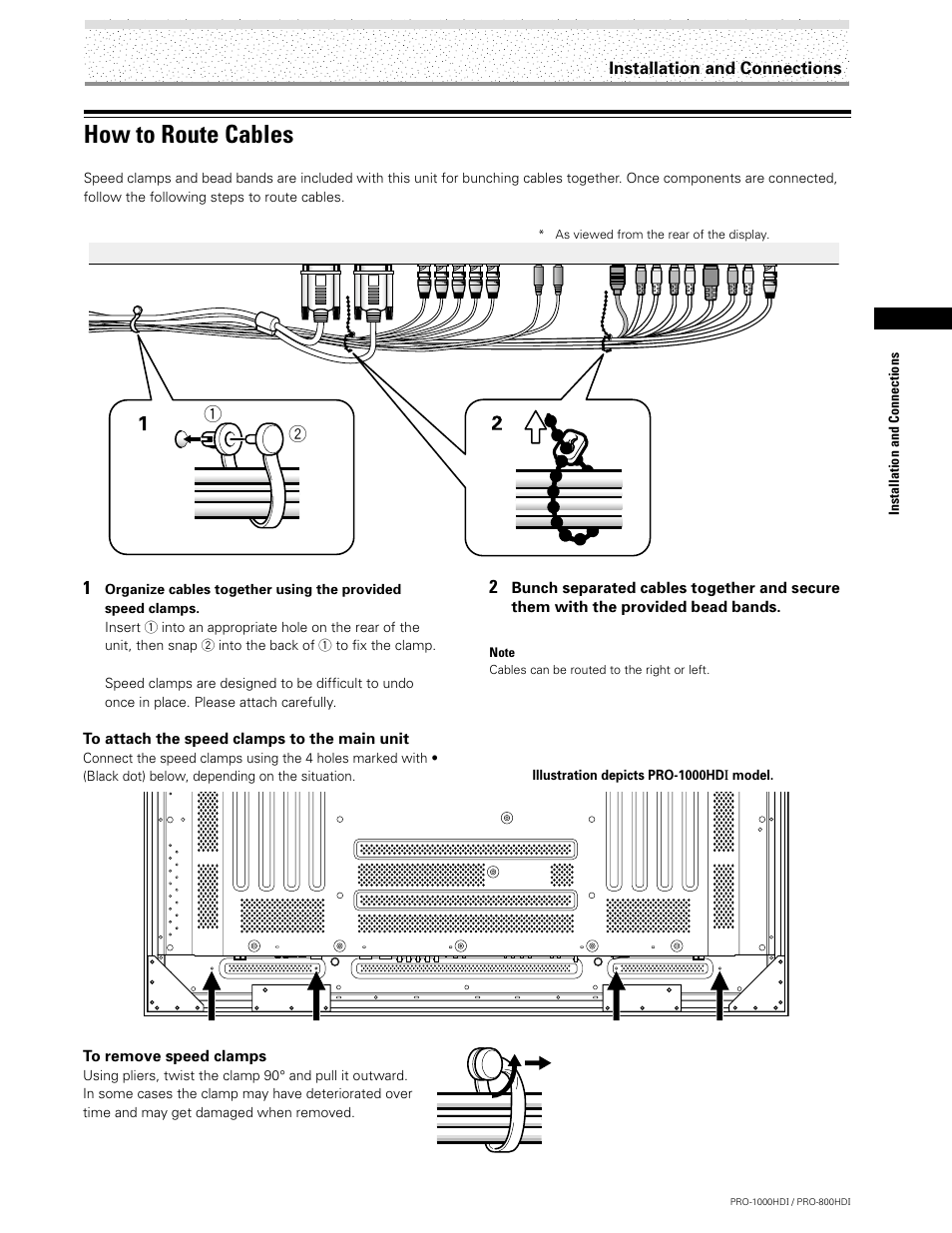 How to route cables | Pioneer PRO-1000HDI User Manual | Page 21 / 48