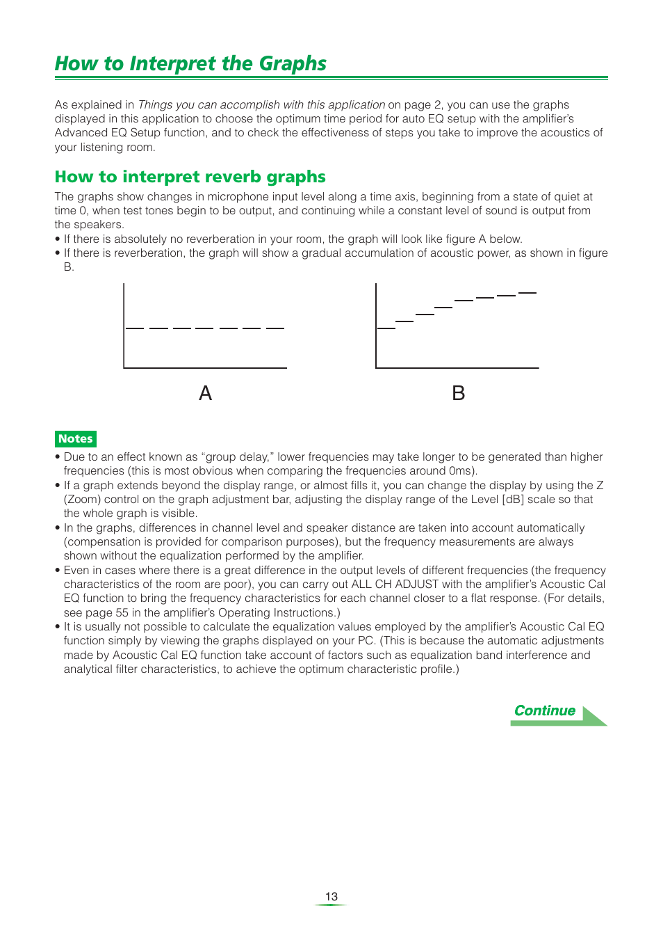 How to interpret the graphs, How to interpret reverb graphs | Pioneer VSA-AX10Ai User Manual | Page 13 / 25