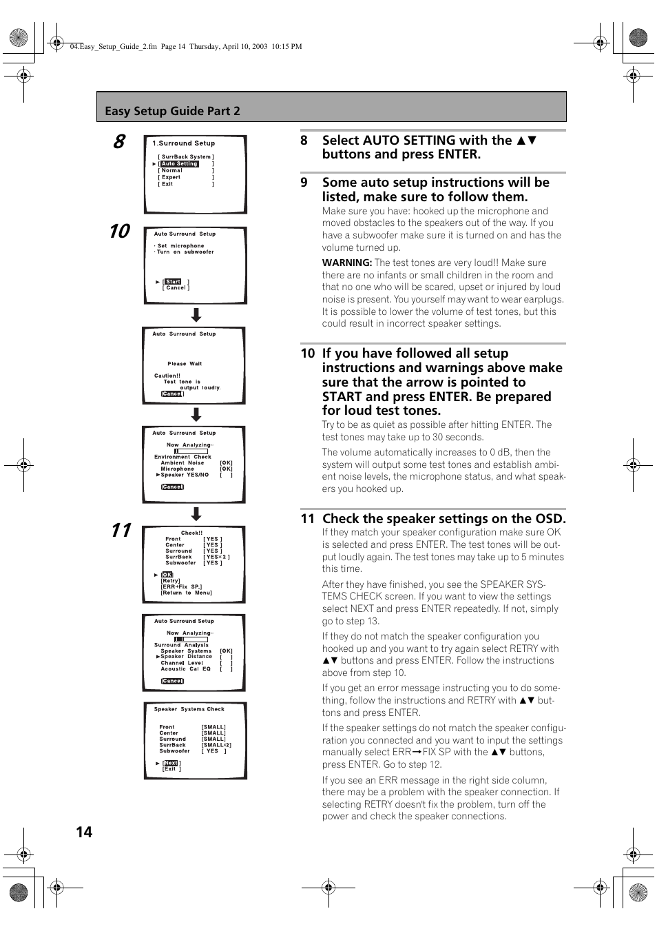 Pioneer Elite VSX-53TX User Manual | Page 14 / 107