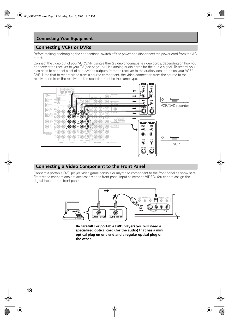 Pioneer Elite VSX-53TX User Manual | Page 18 / 107