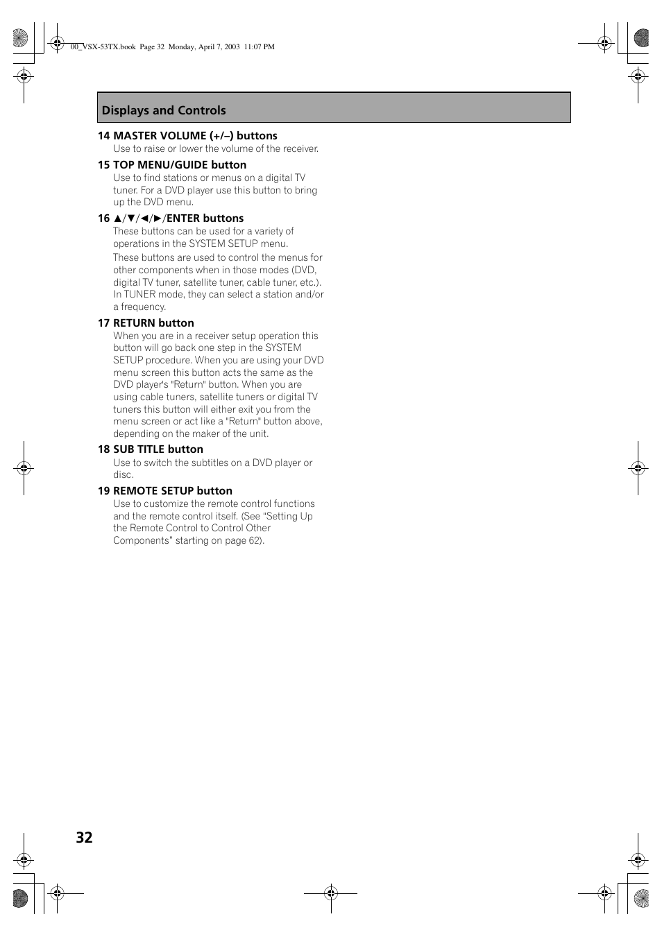 Pioneer Elite VSX-53TX User Manual | Page 32 / 107