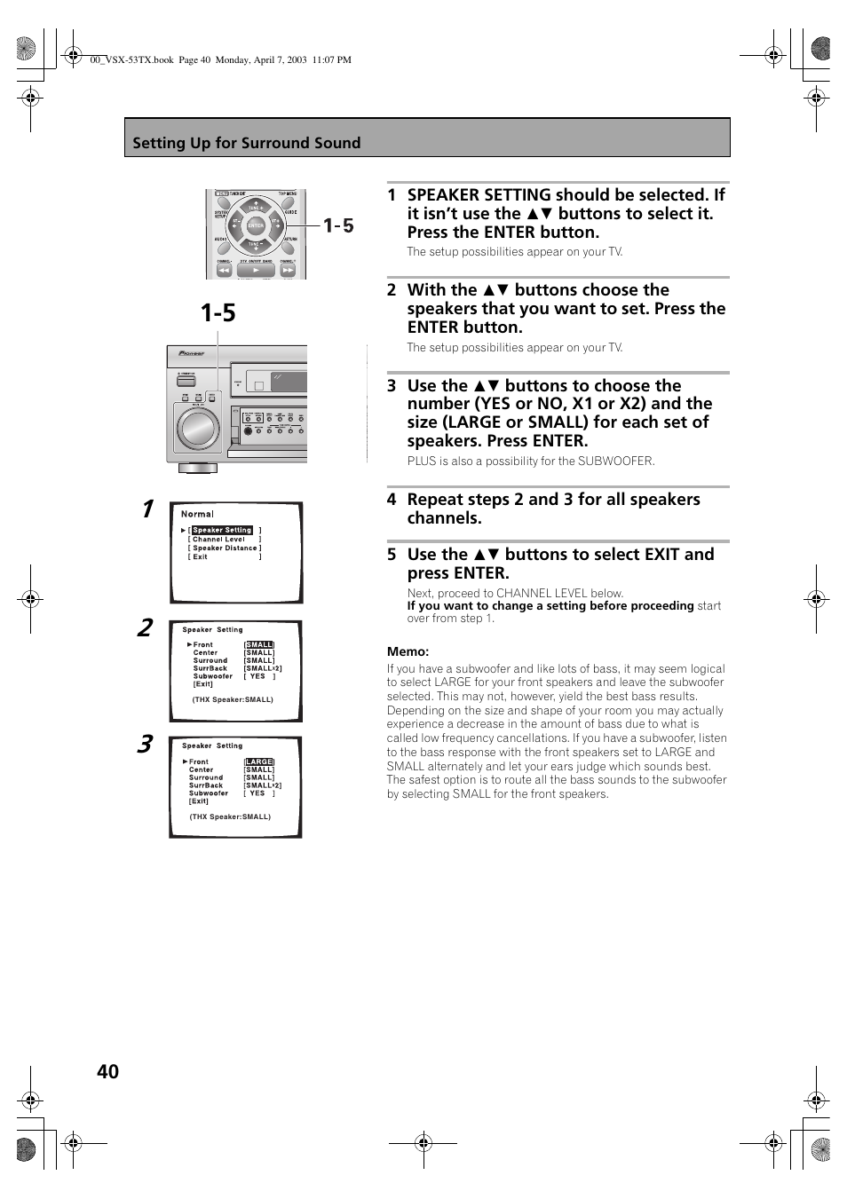 Pioneer Elite VSX-53TX User Manual | Page 40 / 107