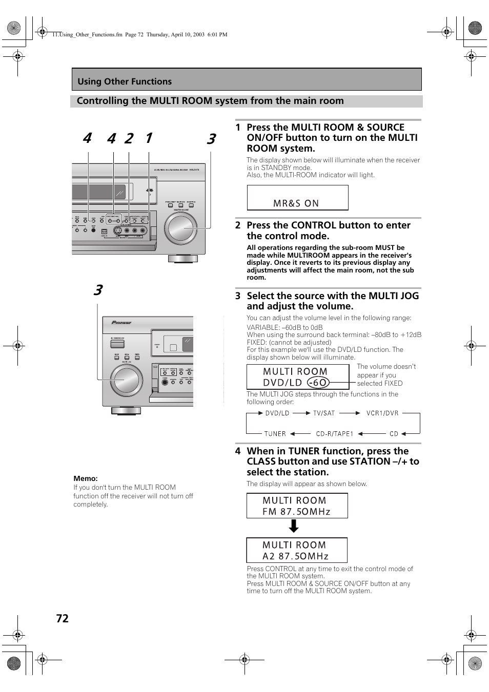 Pioneer Elite VSX-53TX User Manual | Page 72 / 107