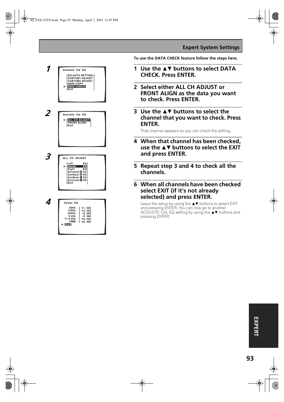 Pioneer Elite VSX-53TX User Manual | Page 93 / 107