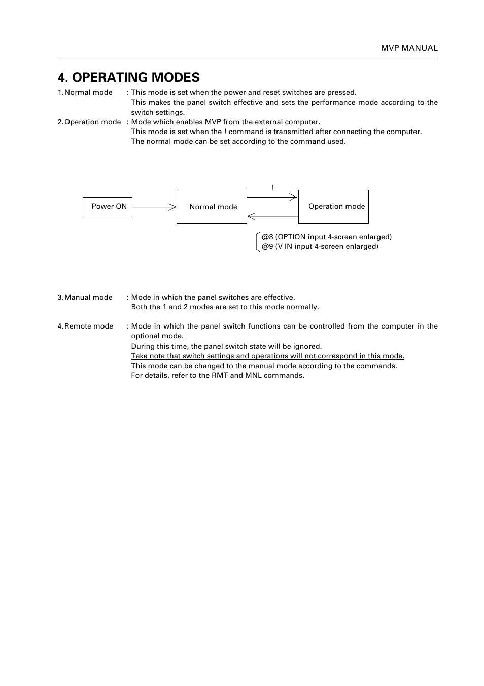 Operating modes | Pioneer RM V2550BU User Manual | Page 165 / 201