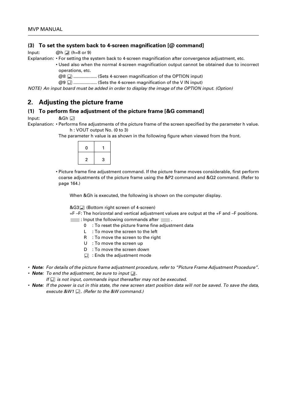 Adjusting the picture frame | Pioneer RM V2550BU User Manual | Page 170 / 201