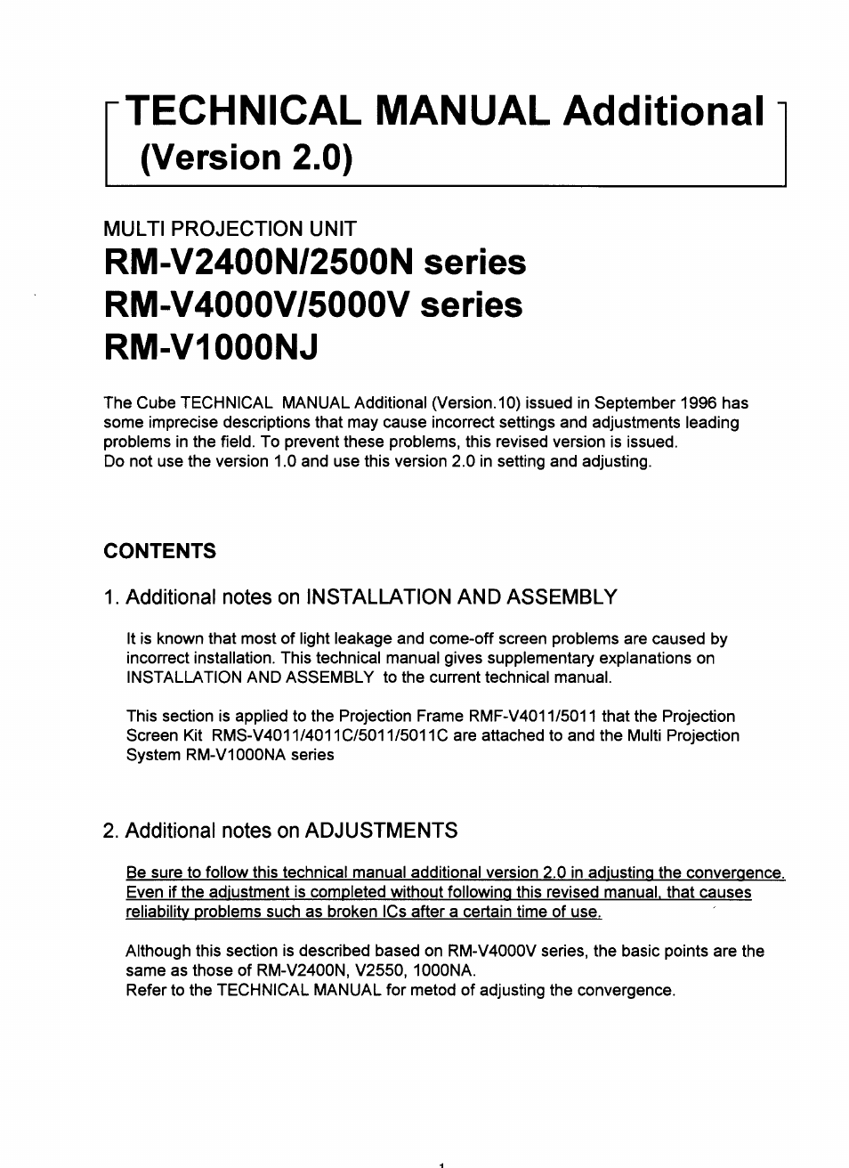 Pioneer RM V2550BU User Manual | Page 6 / 201