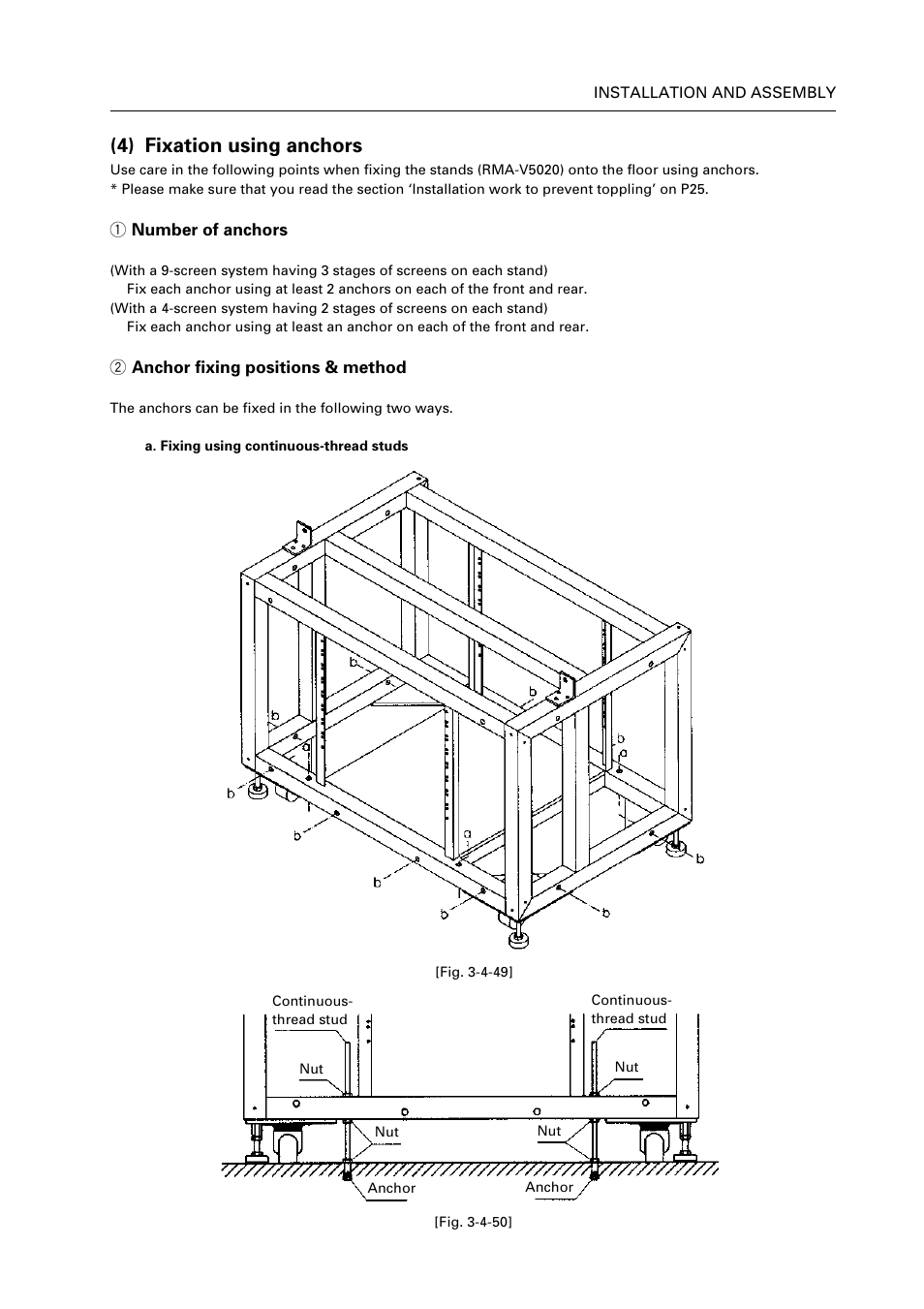 4) fixation using anchors | Pioneer RM V2550BU User Manual | Page 83 / 201