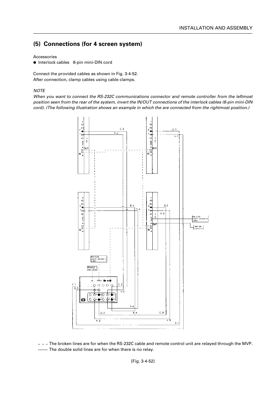 5) connections (for 4 screen system) | Pioneer RM V2550BU User Manual | Page 85 / 201