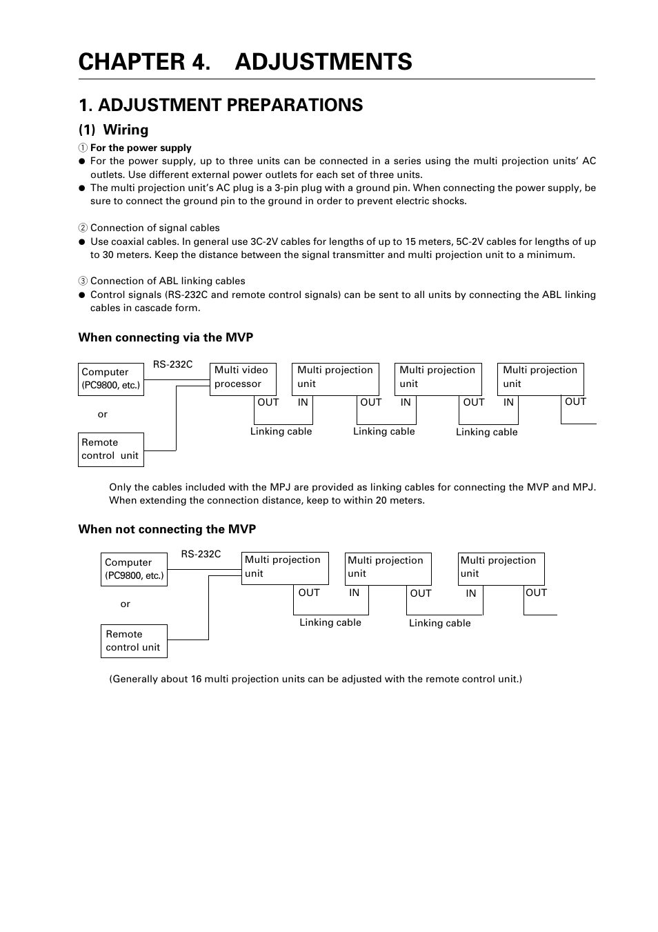 Chapter 4. adjustments, Adjustment preparations, 1) wiring | Pioneer RM V2550BU User Manual | Page 87 / 201