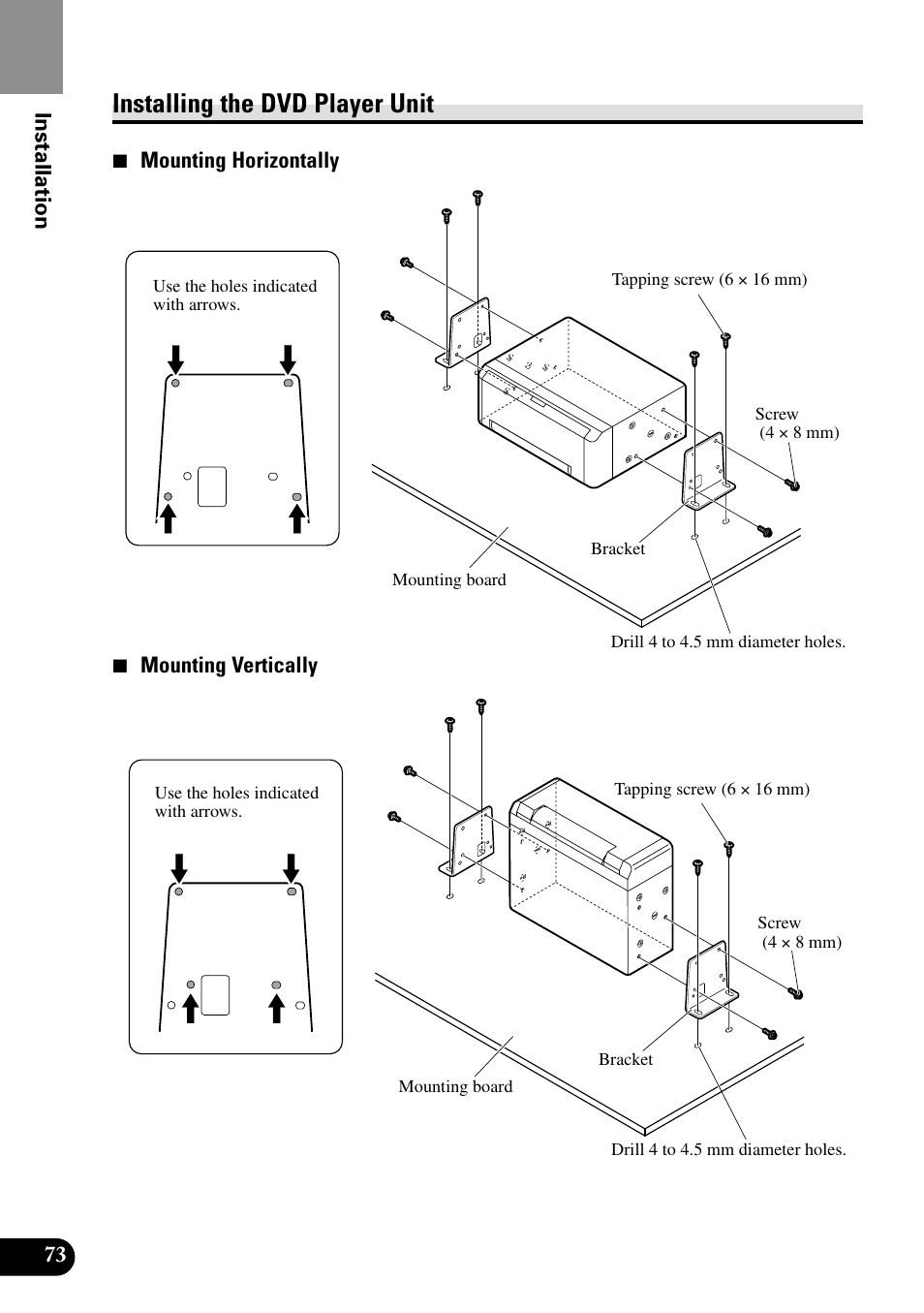 Installing the dvd player unit | Pioneer XDV-P9II User Manual | Page 74 / 80