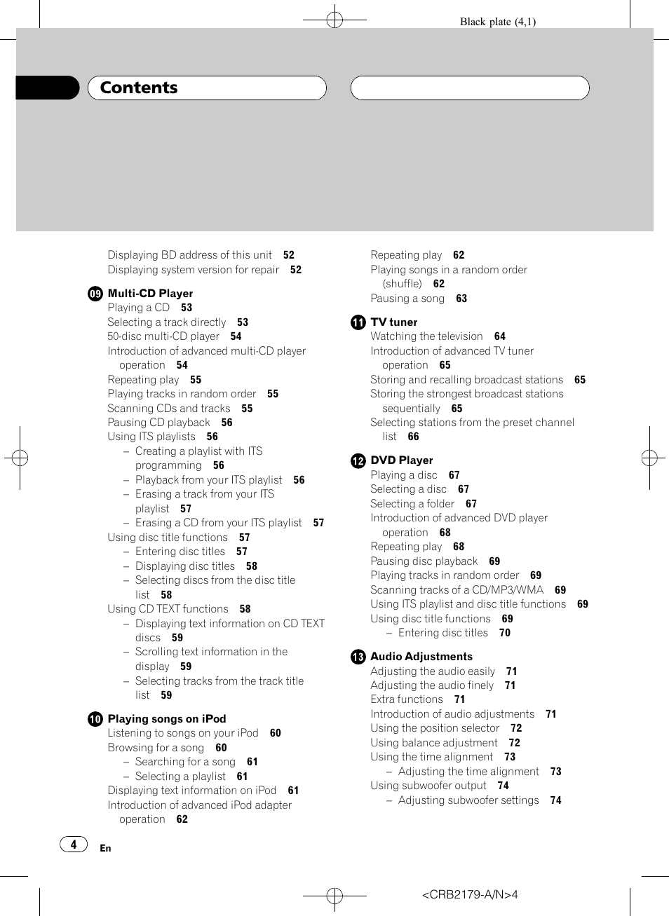 Pioneer Super Tuner III D DEH-P9850BT User Manual | Page 4 / 104