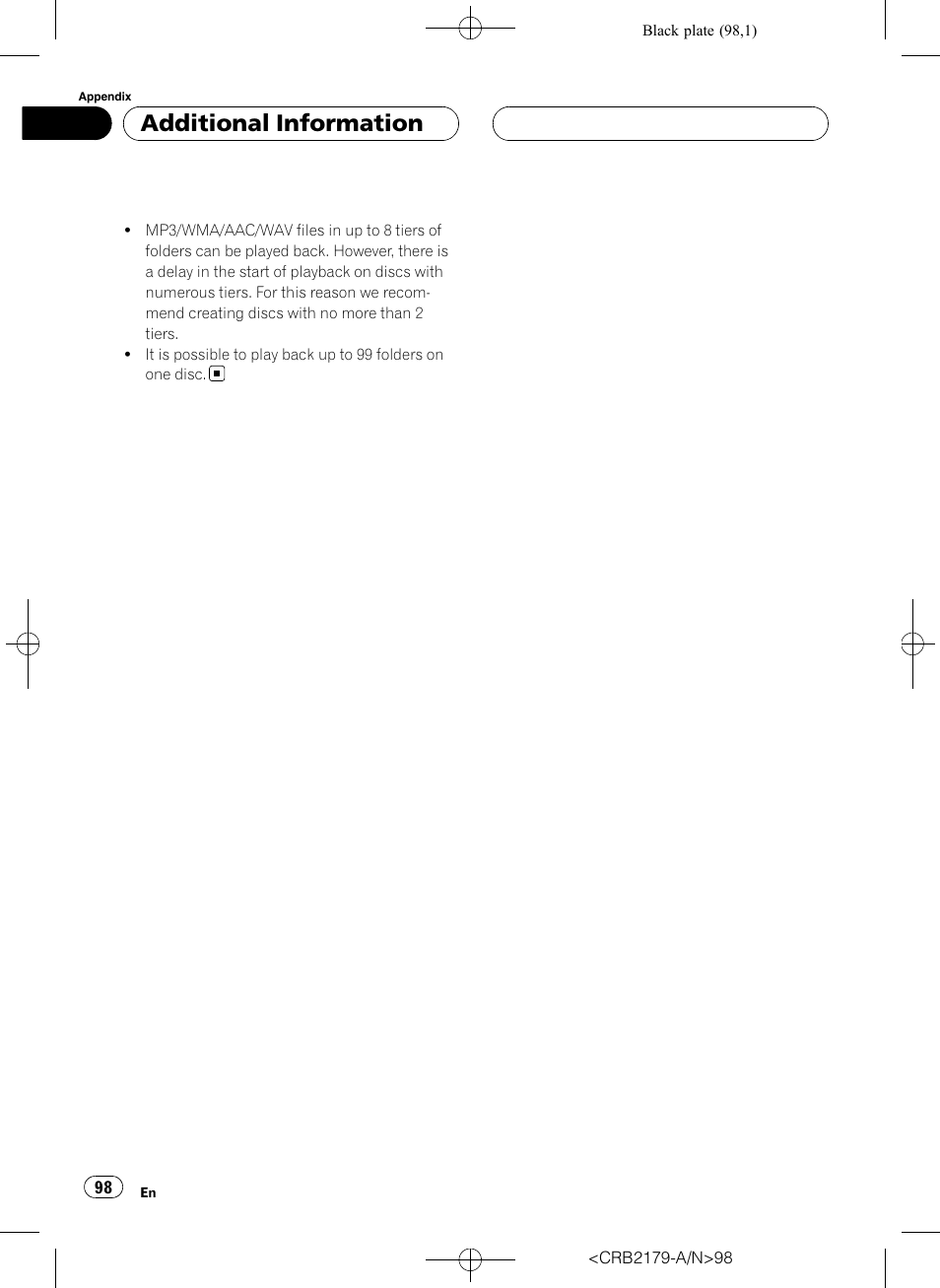 Additional information | Pioneer Super Tuner III D DEH-P9850BT User Manual | Page 98 / 104