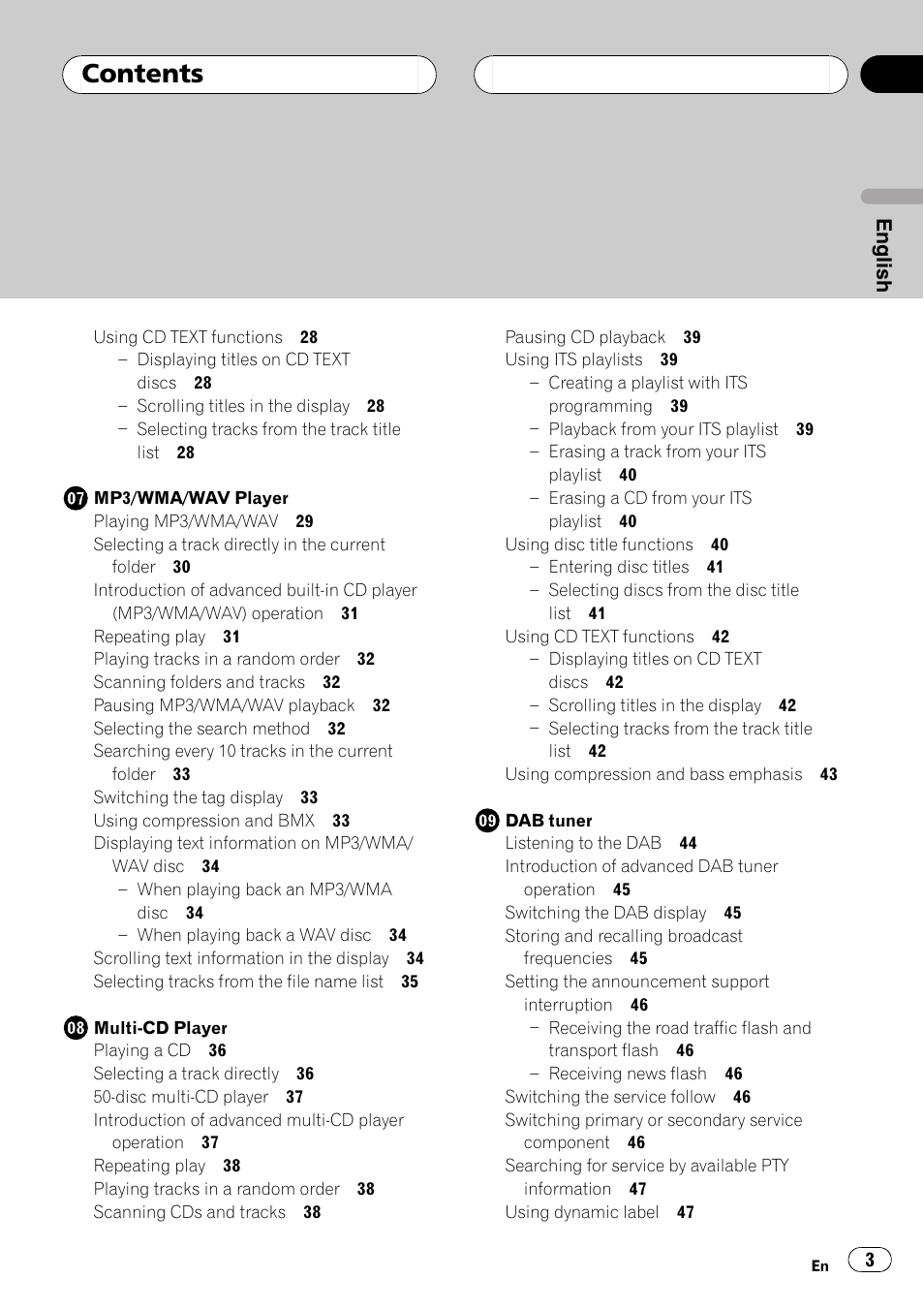 Pioneer DEH-P8600MP User Manual | Page 3 / 179