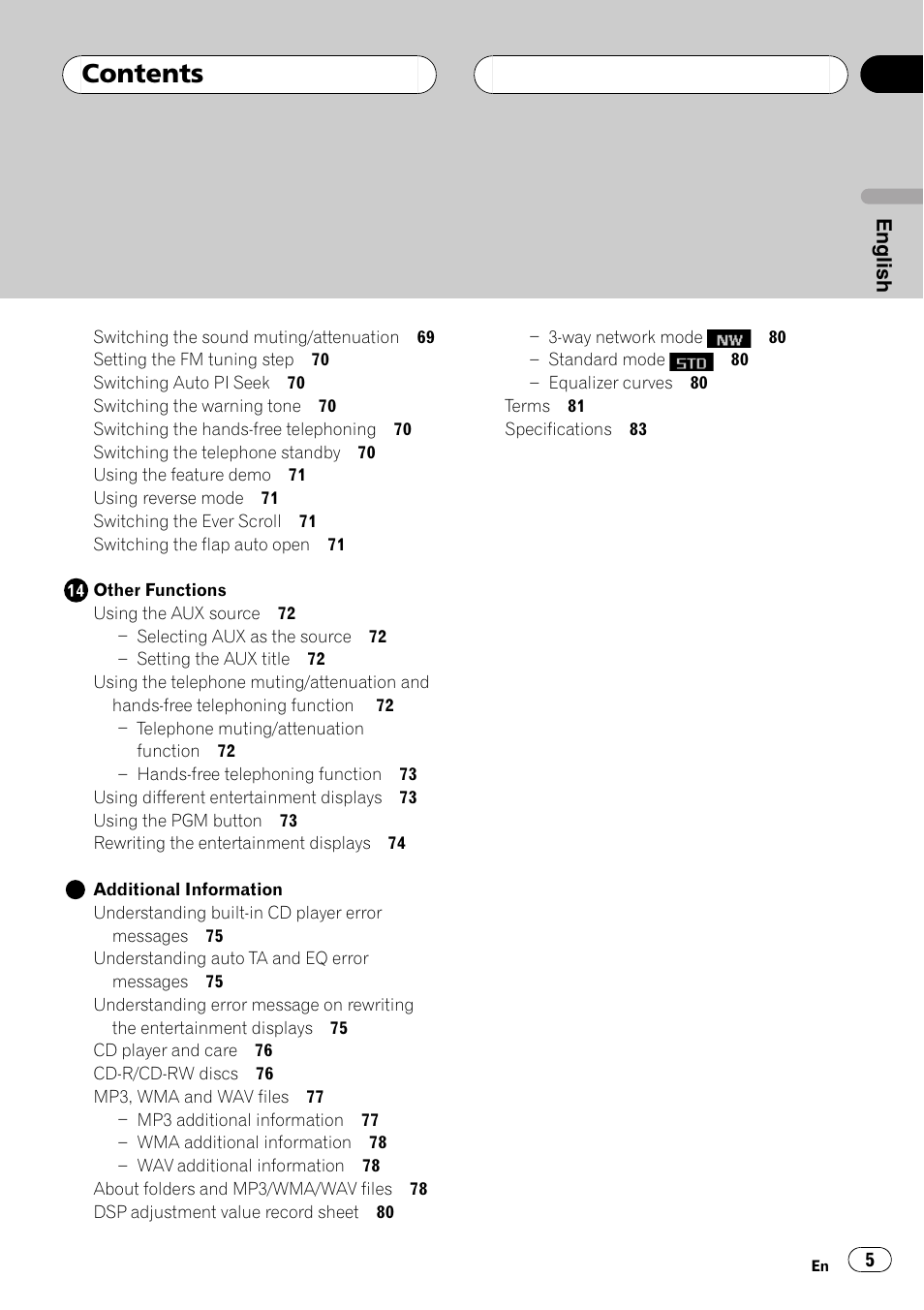 Pioneer DEH-P8600MP User Manual | Page 5 / 179