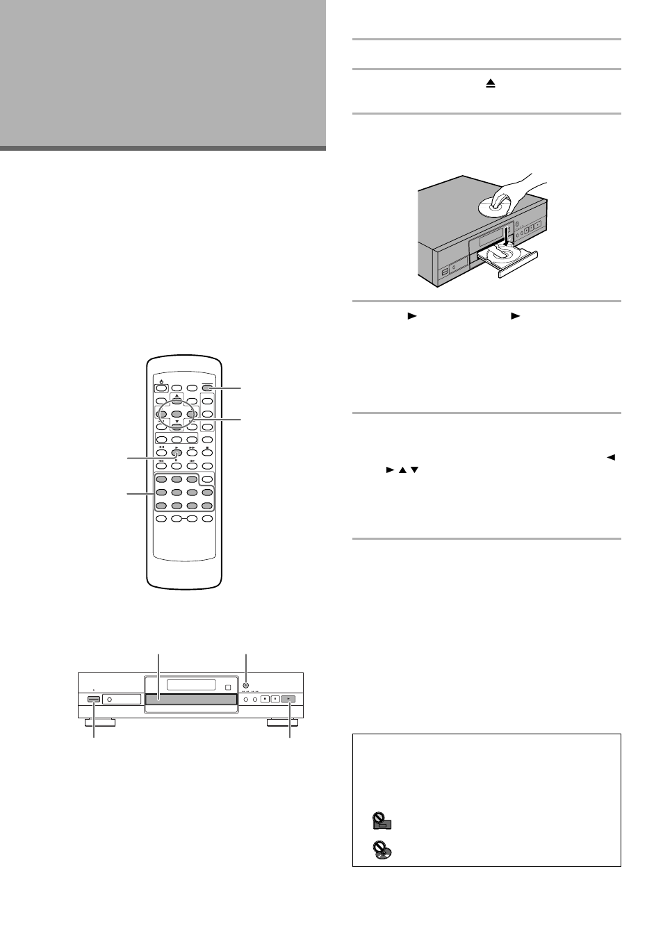 Empezando a utilizar su reproductor dvd, Reproducción de dvds, cds de vídeo y, Reproducción de dvds, cds de vídeo y cds | Pioneer DV-525 User Manual | Page 24 / 60