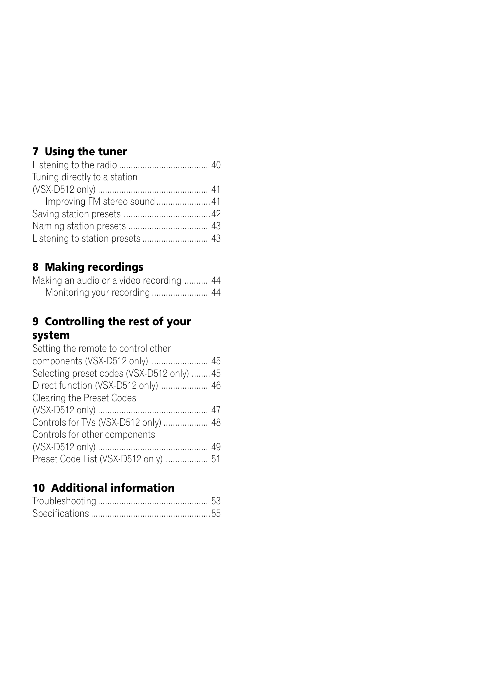 Pioneer VSX-D412 User Manual | Page 5 / 60