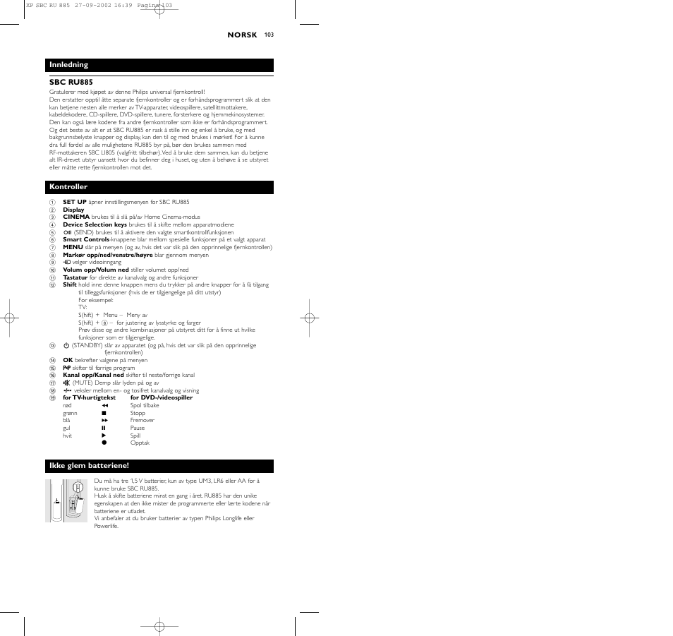 Philips Universal-Fernbedienung User Manual | Page 112 / 146