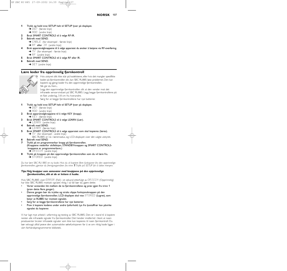 Philips Universal-Fernbedienung User Manual | Page 116 / 146