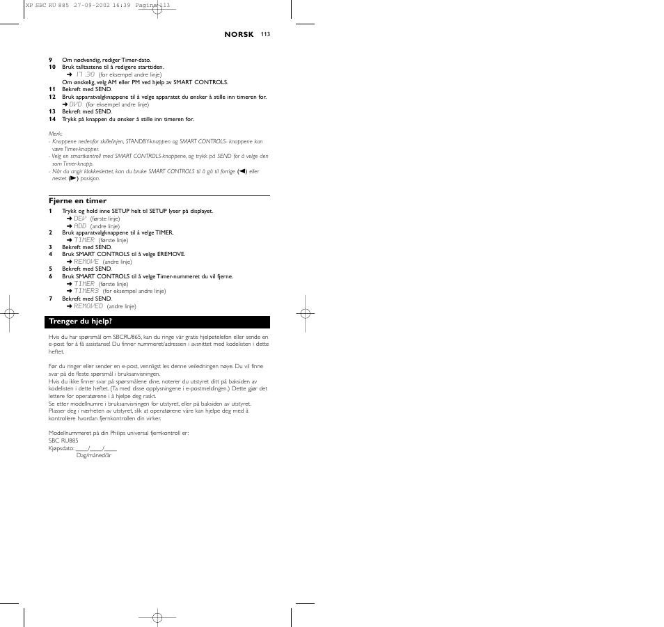 Philips Universal-Fernbedienung User Manual | Page 122 / 146