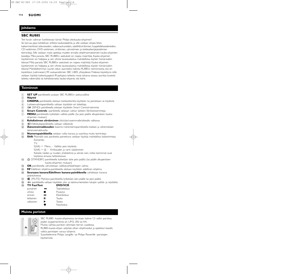 Philips Universal-Fernbedienung User Manual | Page 123 / 146